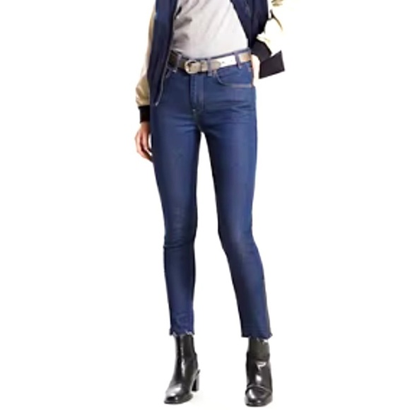 Levi’s 721 Women’s Vintage High Rise Skinny Jeans Size 30 Orange Tab Zip Ankle - Picture 3 of 12